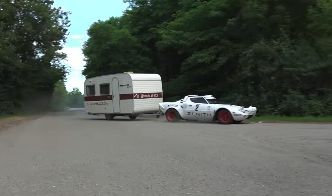 Lancia Stratos con roulotte