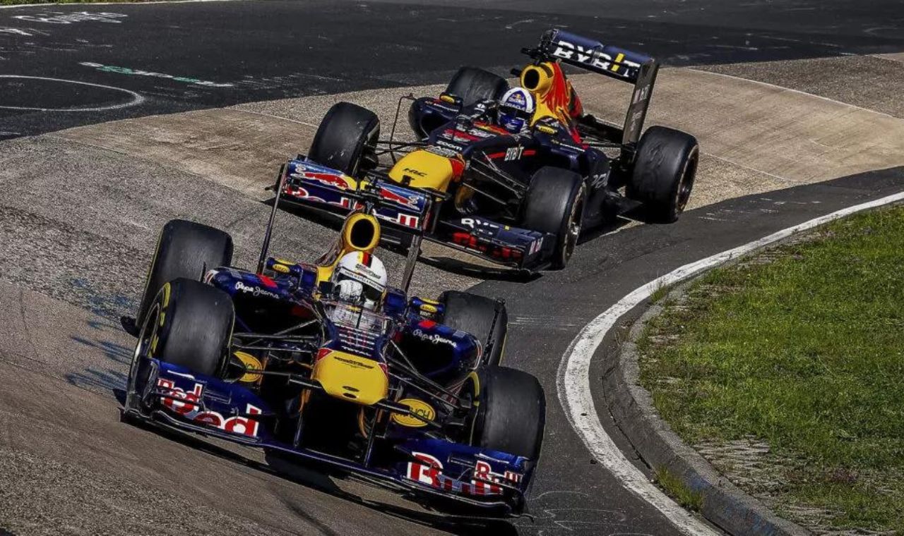 Vettel e Coulthard al Nurburgring