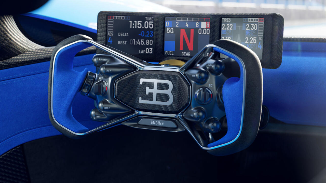 Bugatti Bolide cockpit