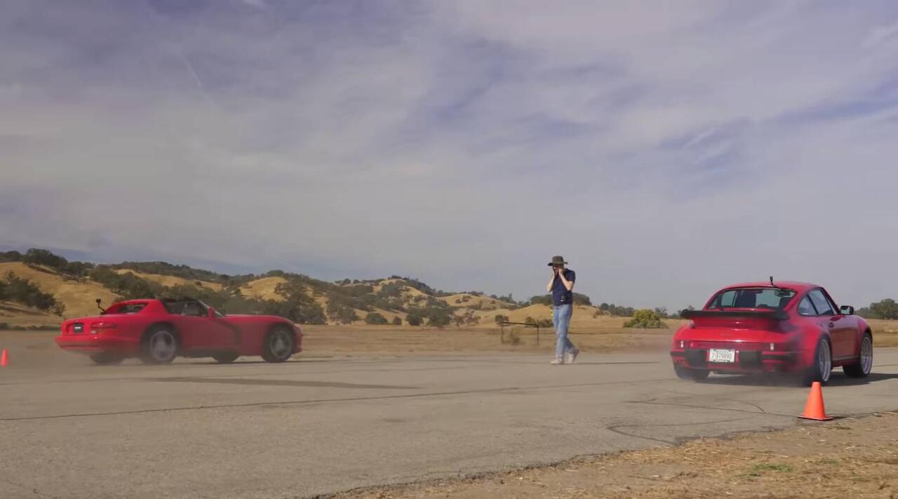 porsche 911 turbo dodge viper drag race