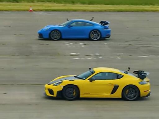 Porsche 911 vs Cayman drag race