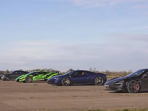 Drag race Ferrari McLaren