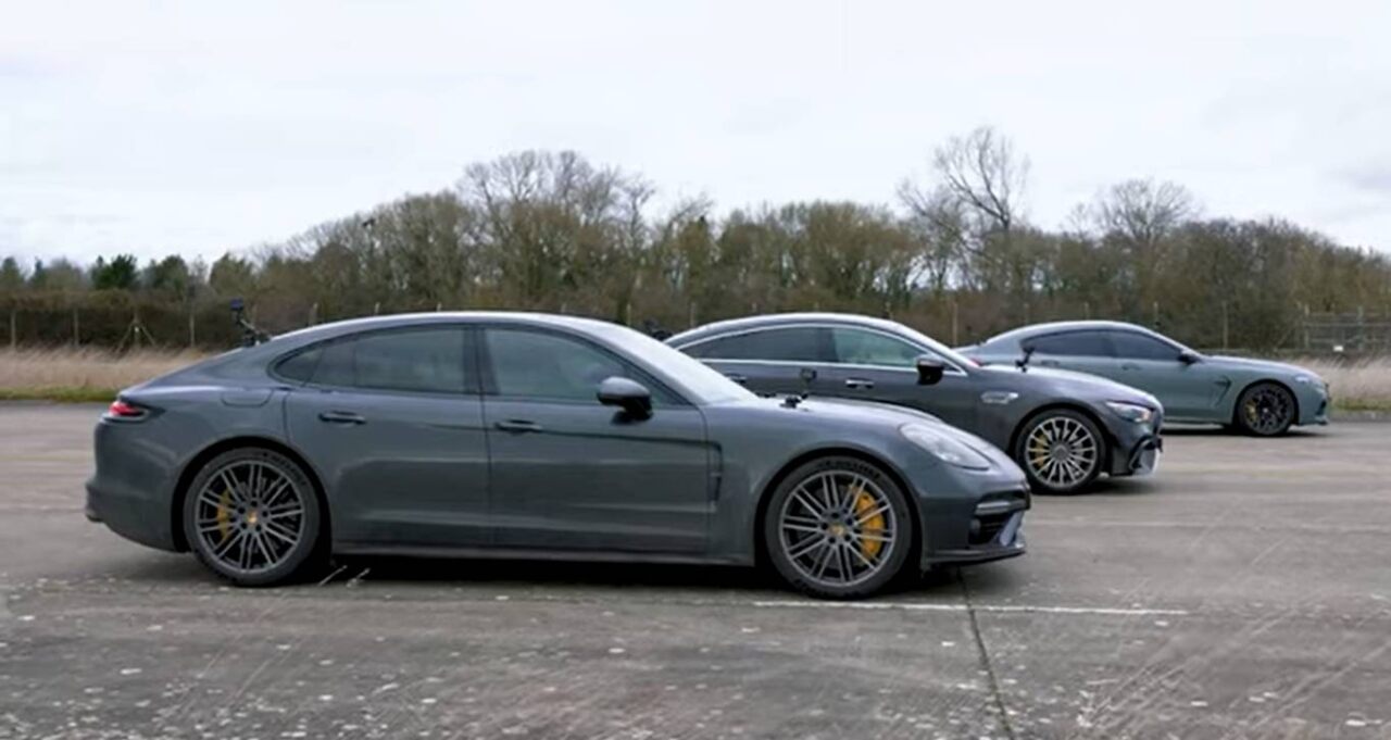 Drag race BMW Mercedes Porsche